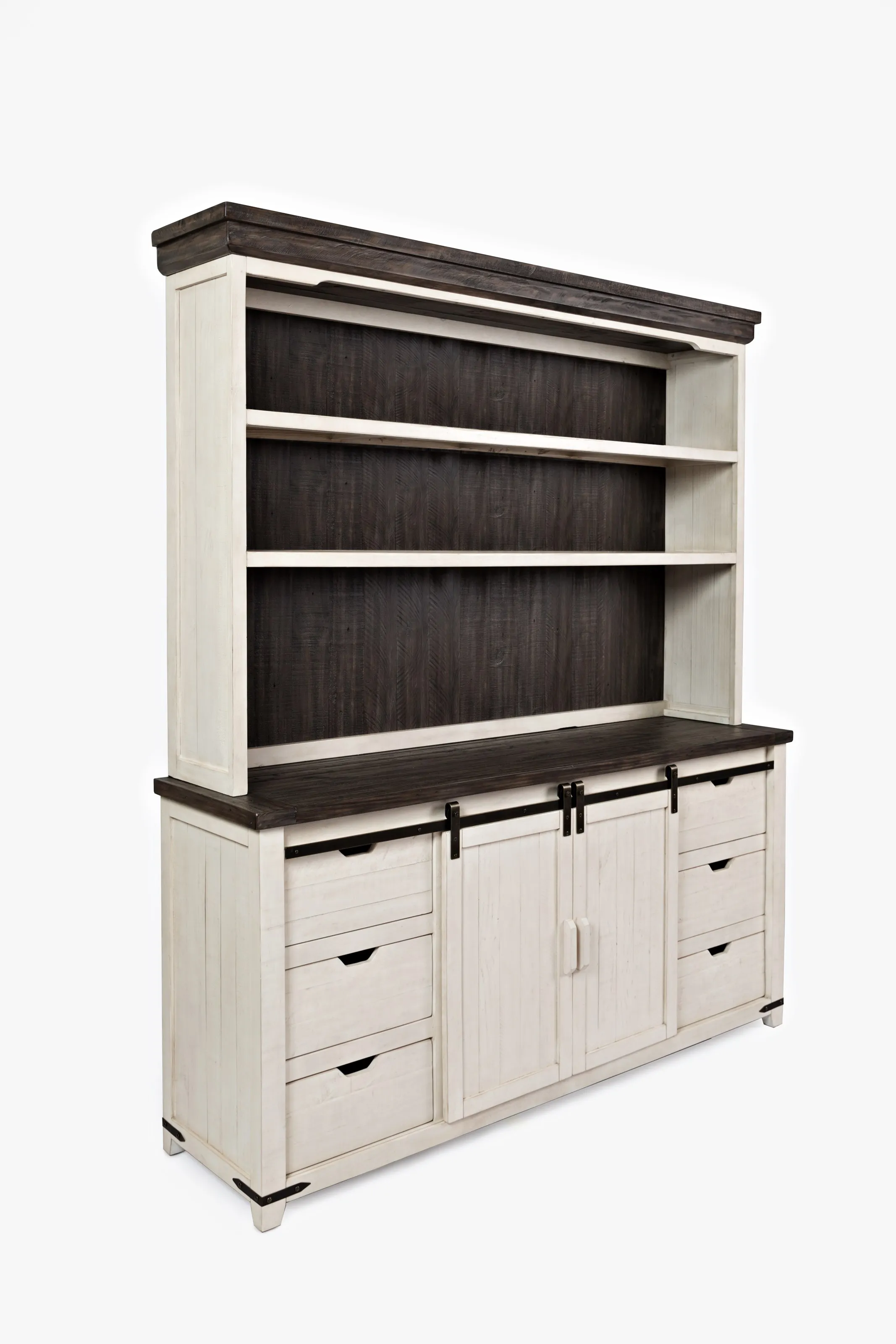 Madison County Server + Hutch - Vintage White 1706-7071KT by