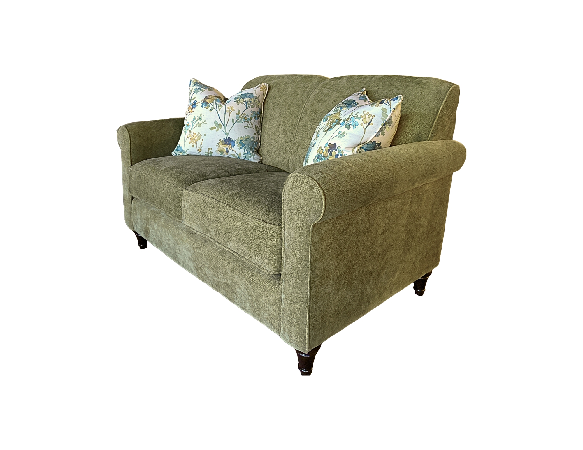 Poplin Olive Upholstered Loveseat - Thumbnail 2