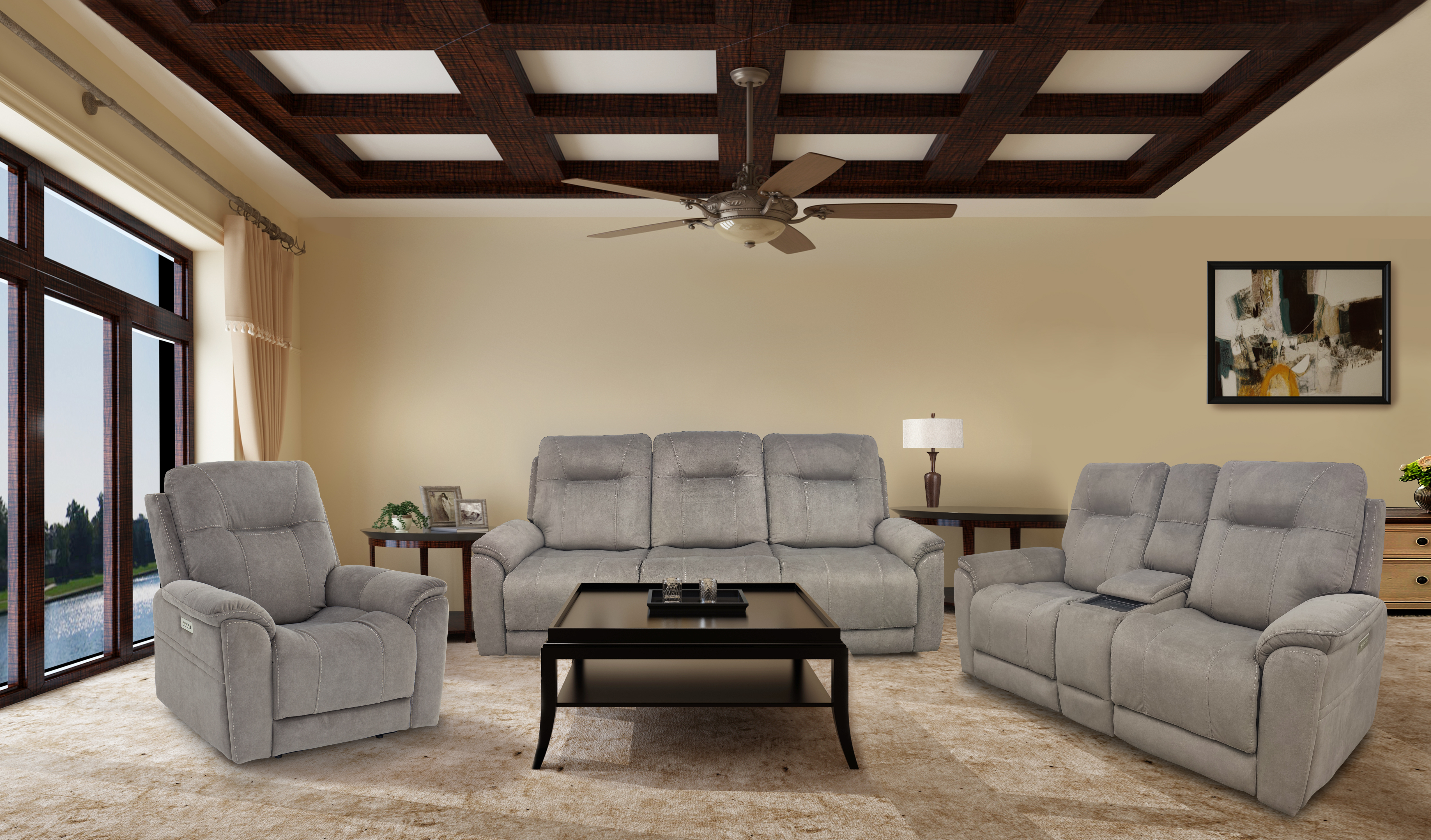 Triple Power Console Loveseat - Thumbnail 3