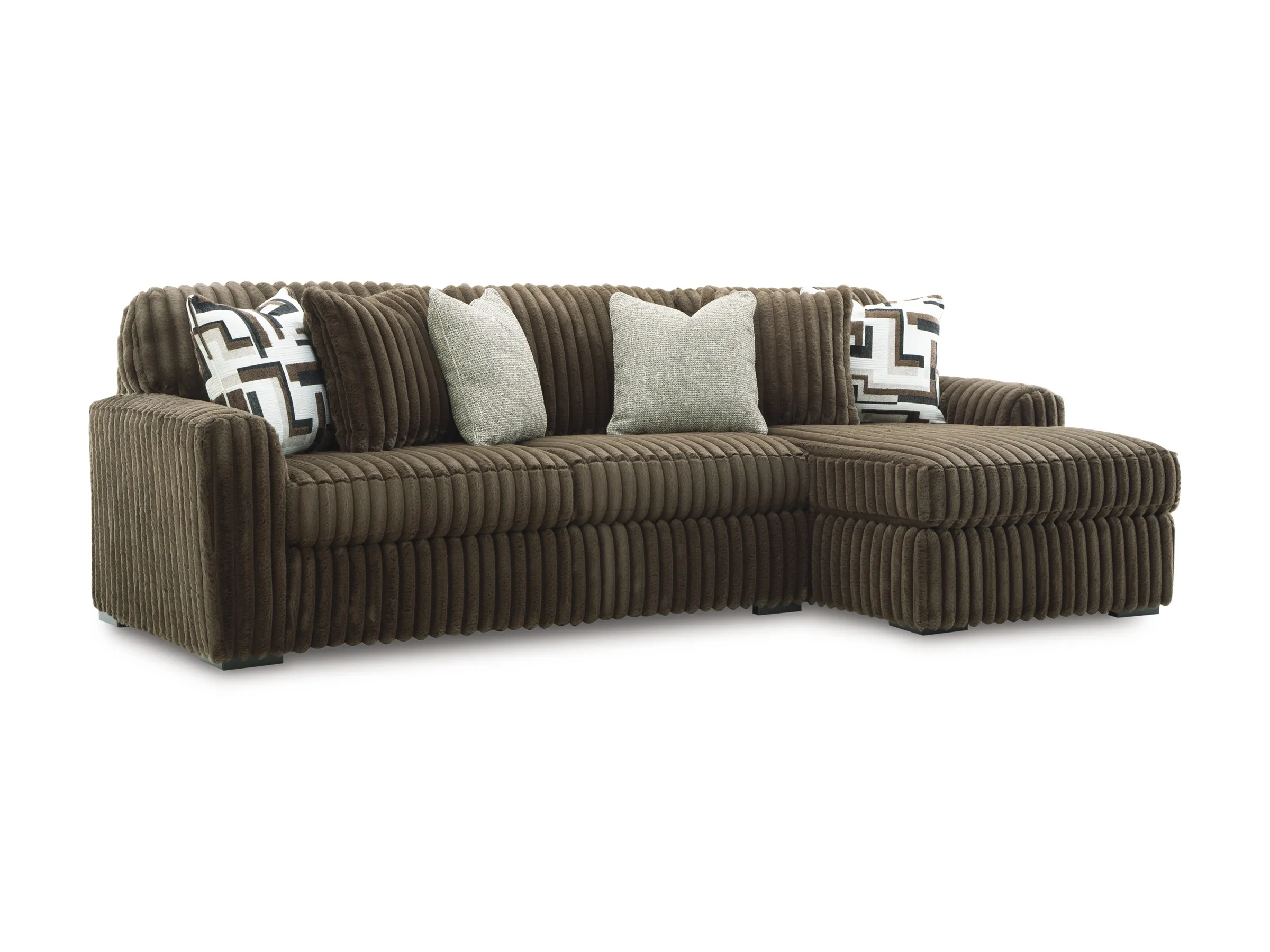 Midnight Madness 2-Piece Sectional Sofa with Chaise - Chocolate
