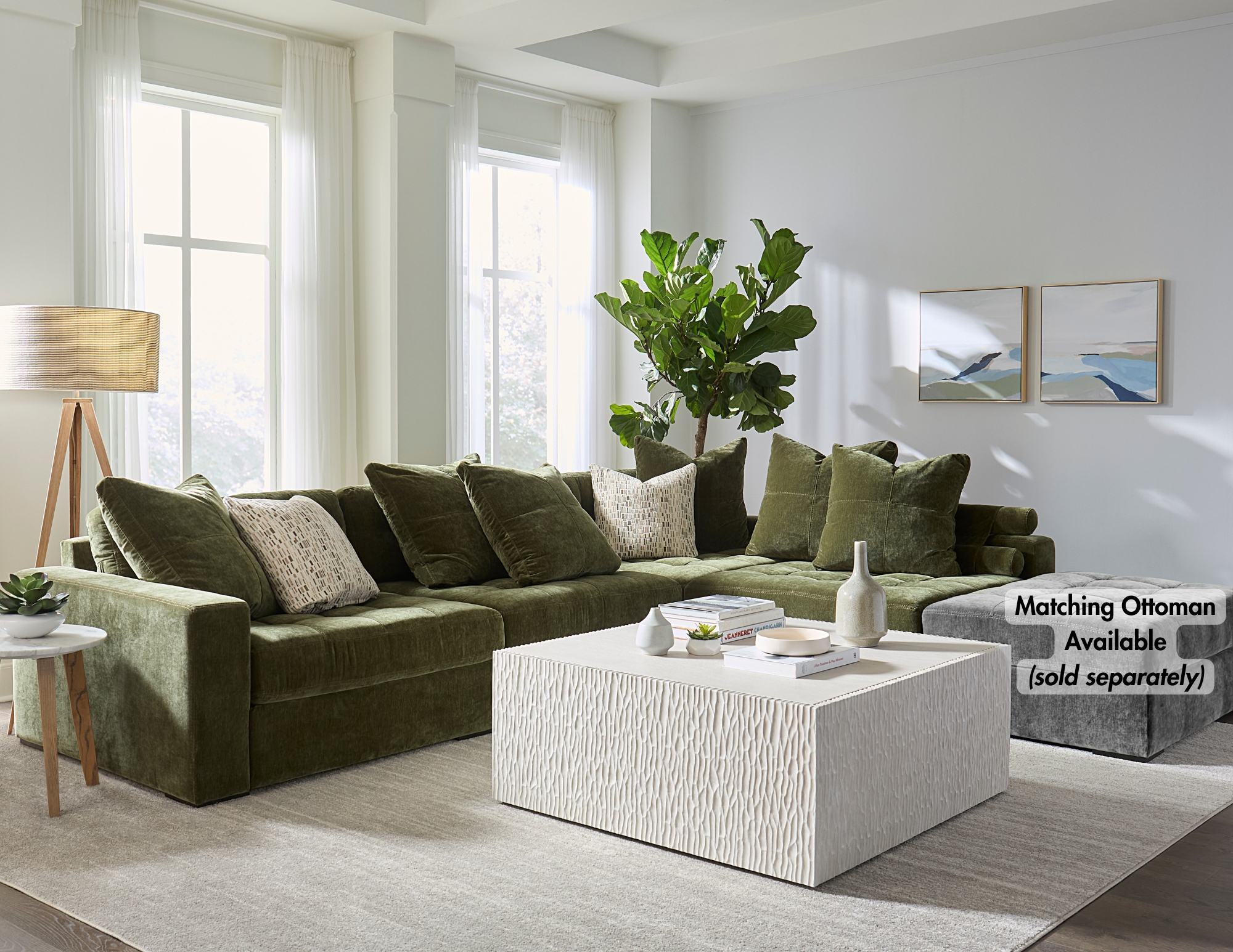 Noah Amici Moss 4 Piece Sectional