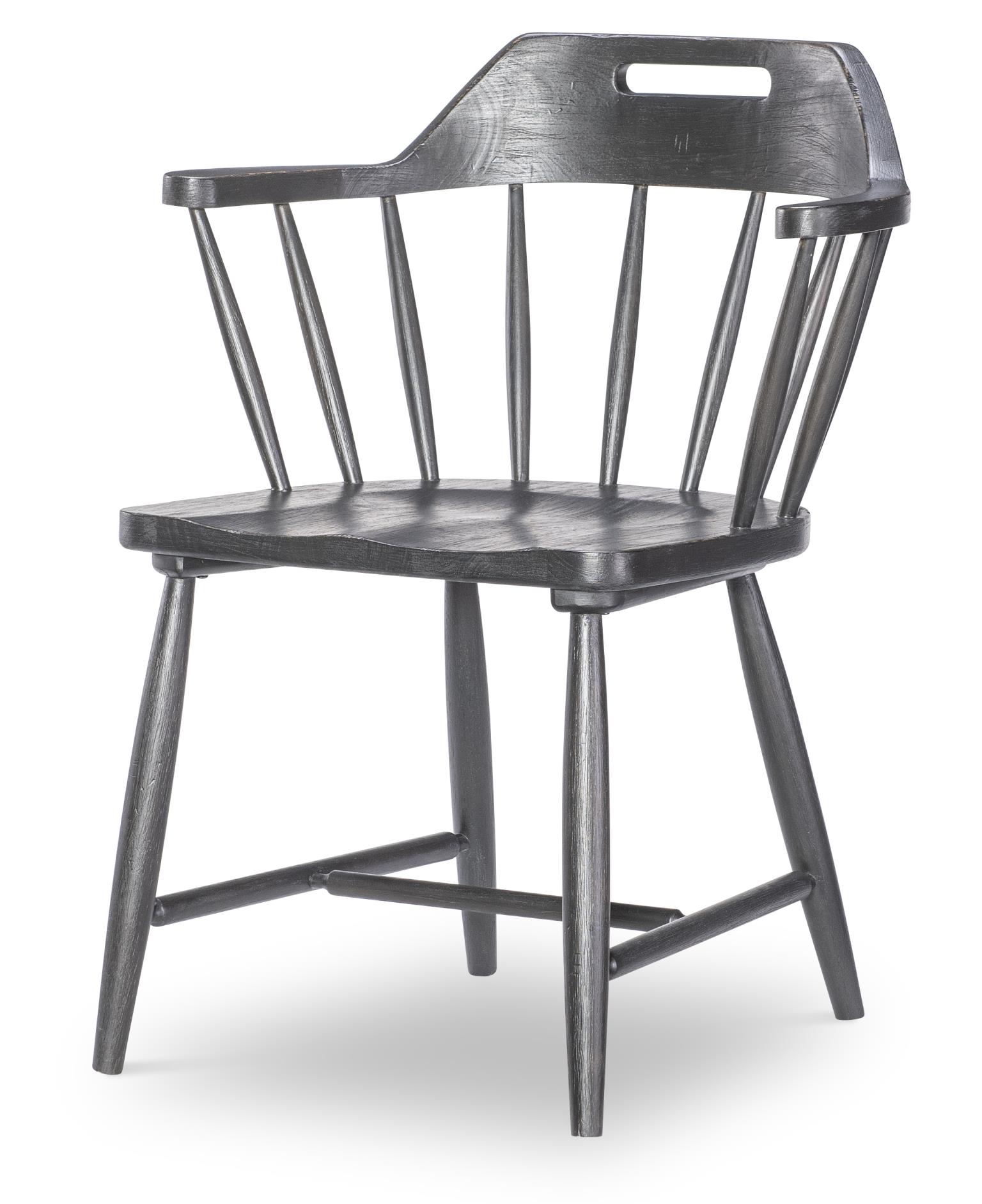 Vintage Market Spindle Back Arm Chair - Kettle Black CLH4011-341
