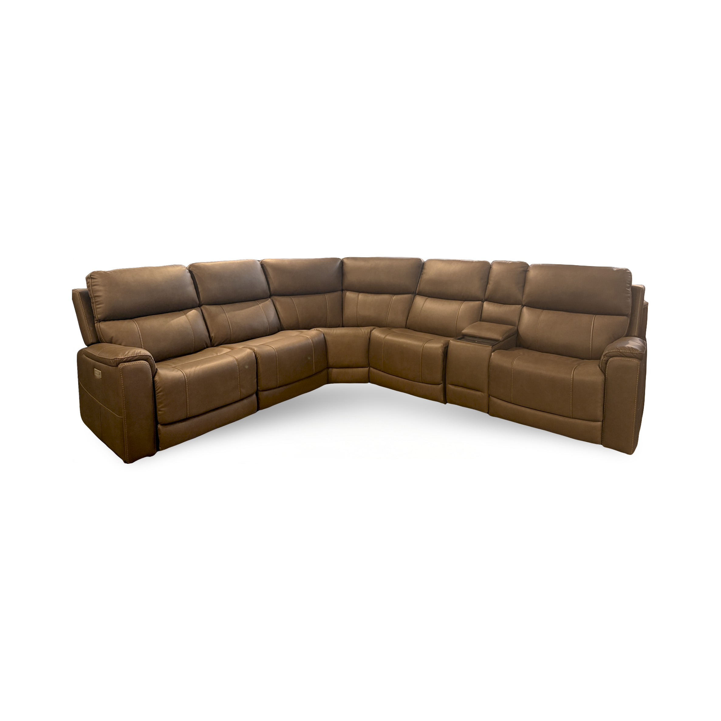 Maria 6 Piece Power Reclining Sectional - Cappuccino H820-6PC-SECT