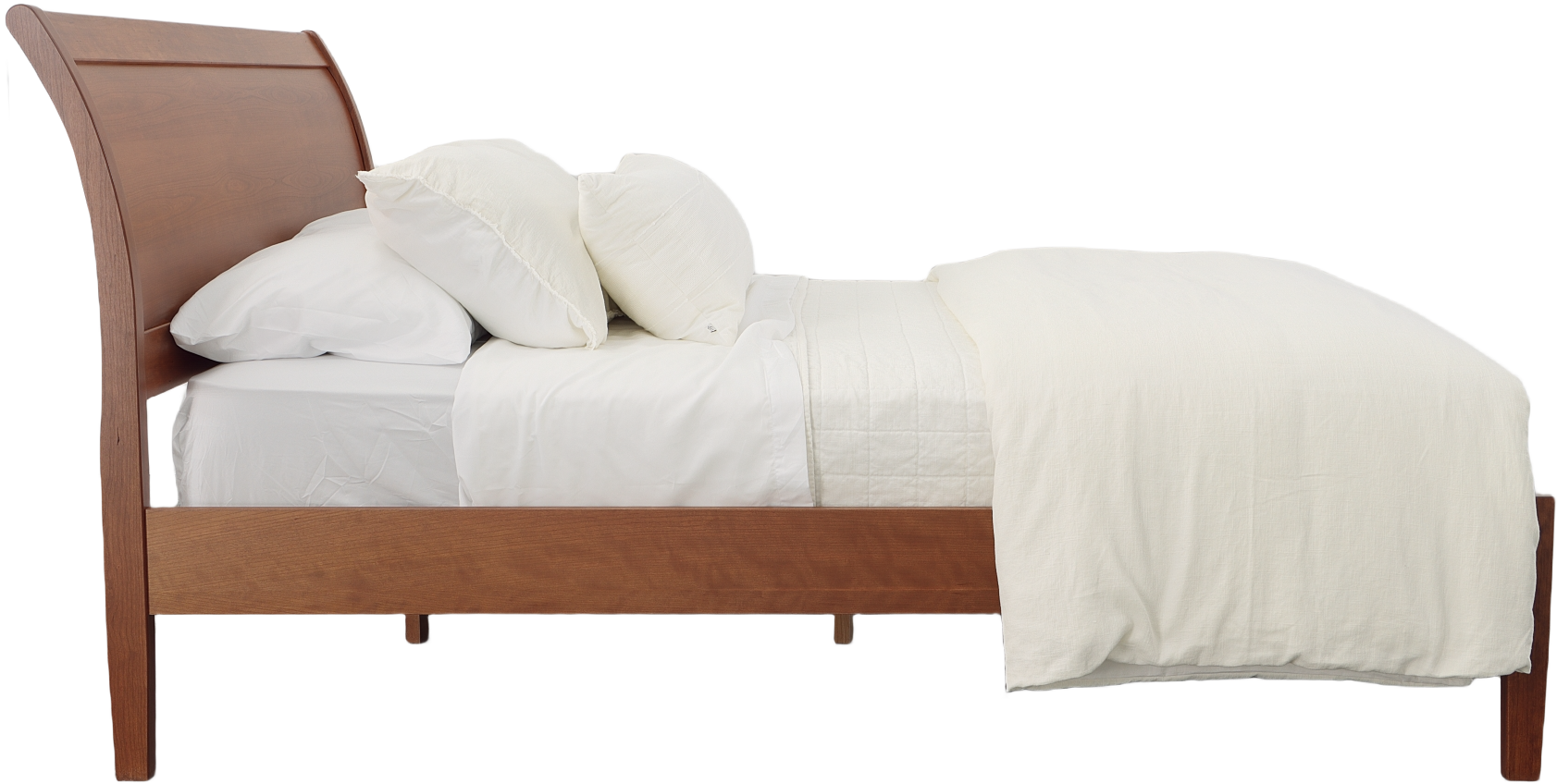 Cascade Queen Sleigh Bed with Low Footboard WL14QHDLFRAIL by Thors