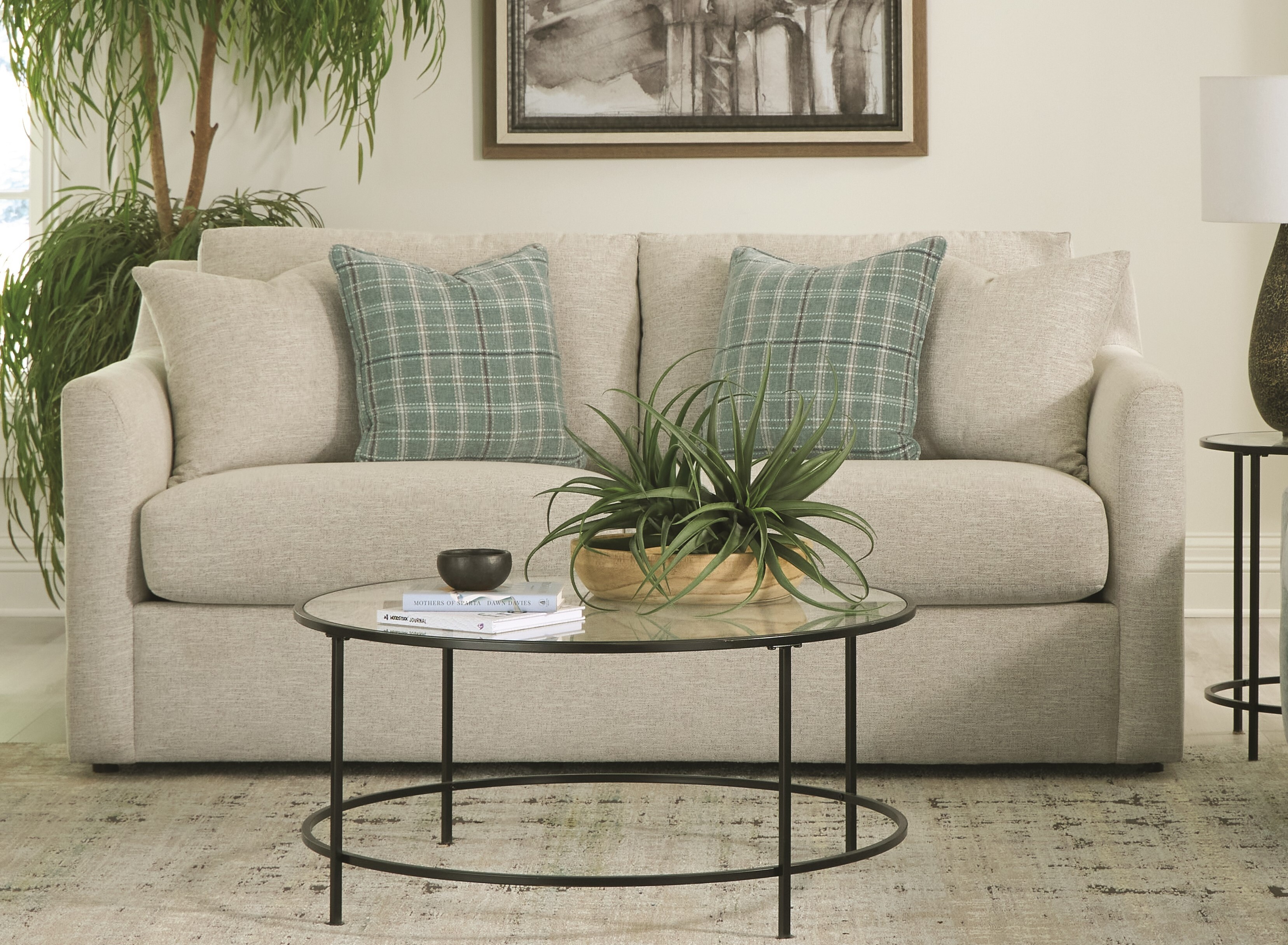 Speechless Oatmeal Queen Sleeper Sofa - Memory Foam 7050Z by WMAS