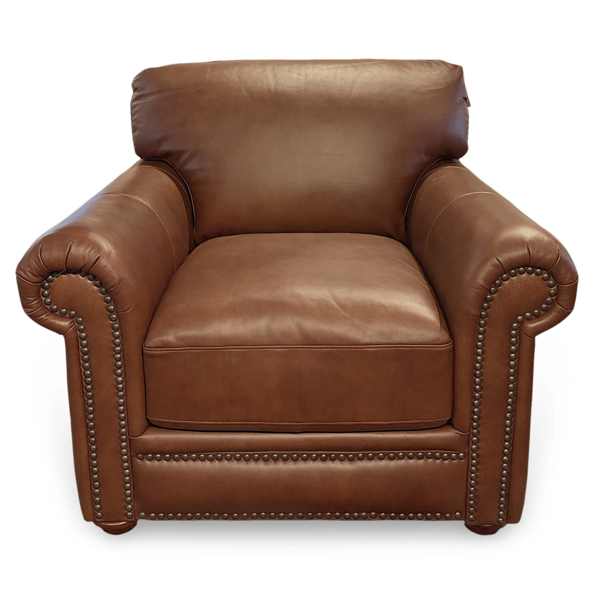 London Walnut Leather Chair 10111-10-LONDONWALNUT by Futura at Old