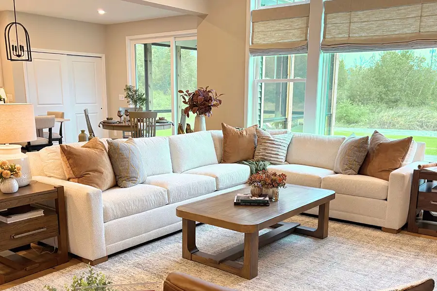 Living room styled with help from the Old Brick Design Studio