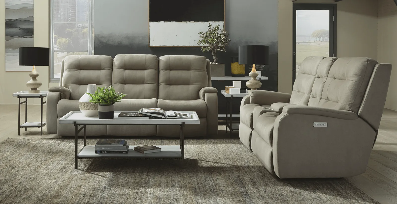 Living room scene with Flexsteel furniture