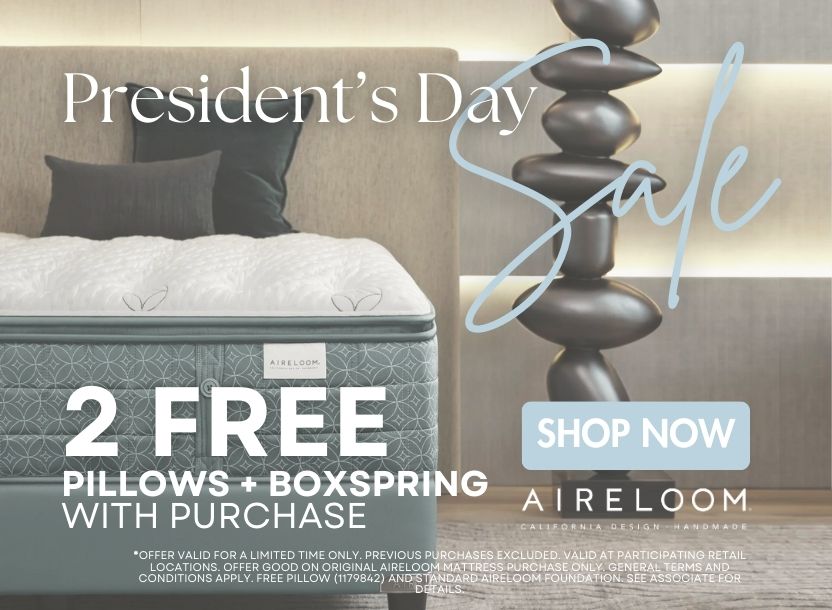 Aireloom President's Day Sale - Free Pillows & Boxspring