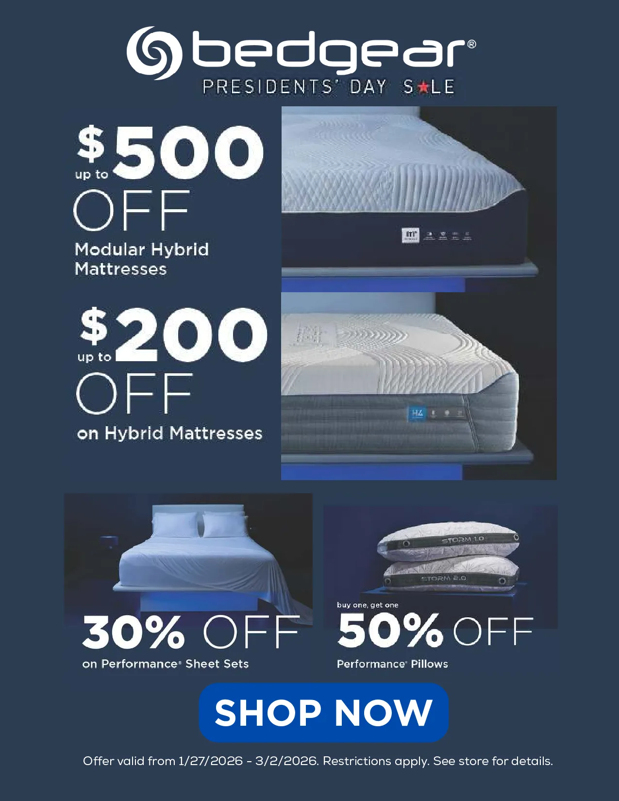 Bedgear Presidents Day Special