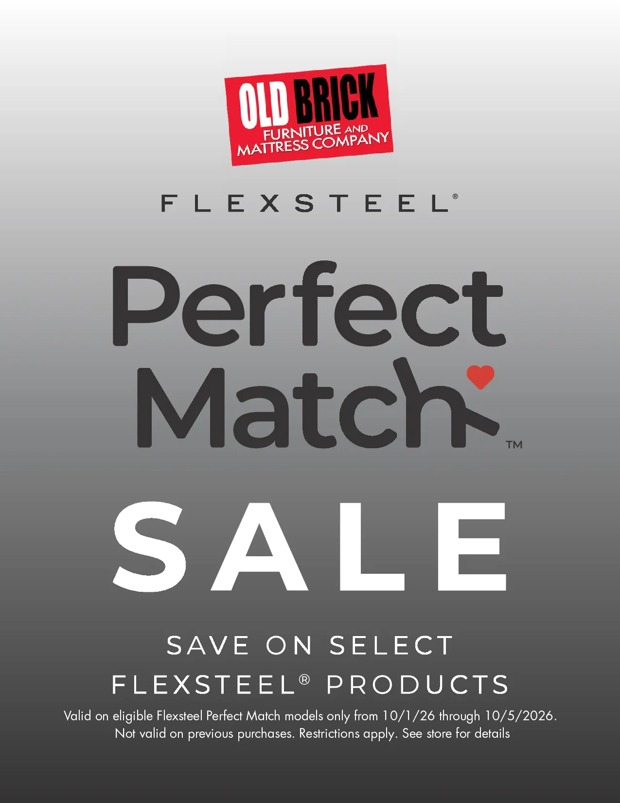 FLEXSTEEL PERFECT MATCH SALE IN-STORE POP
