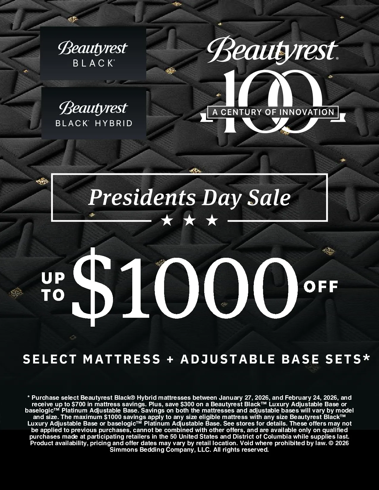 Beautyrest Presidents Day Special