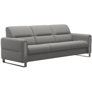 Fiona Steel 3 Seater - Paloma Silver Grey w/Polished