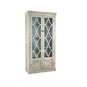 Maribelle Small Cabinet Antique Blue with Blue Interior