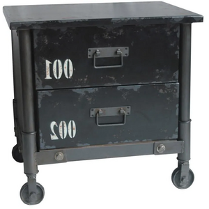 Soho 2 Drawer Cabinet Black