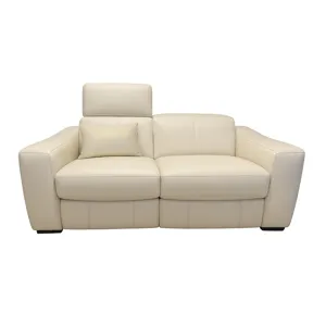 HTL Dual Power Leather Loveseat