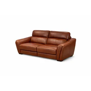 HTL Leather Power Reclining Loveseat 