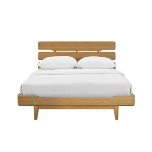 Currant Platform Bed-Caramelized