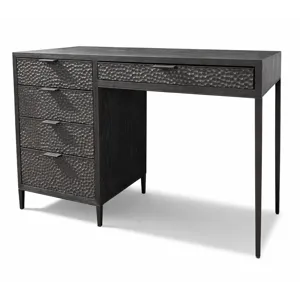 5 Drawer Black Desk