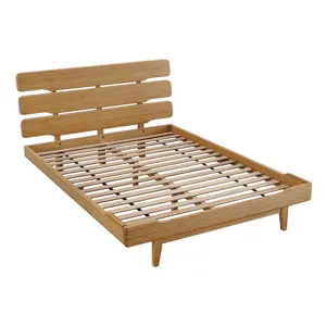 Currant Platform Bed-Caramelized