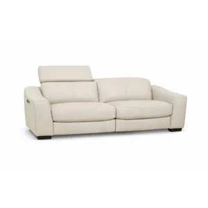 HTL Dual Power Leather Loveseat