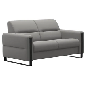 Fiona Steel 2 Seater - Paloma Silver Grey w/Matte Black