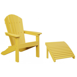 Comfo Back Adirondack Chair & Footstool