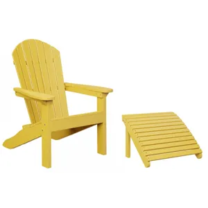 Comfo Back Adirondack Chair & Footstool
