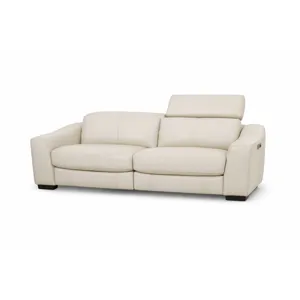 HTL Dual Power Leather Loveseat