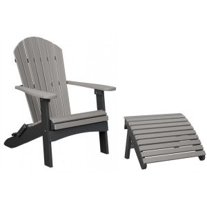Comfo Back Folding Adirondack Chair & Footstool