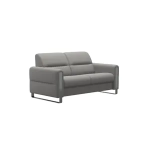 Fiona Steel 2 Seater - Paloma Silver Grey w/Polished