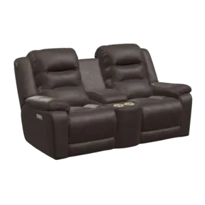 Leighton Console Loveseat Recliner Power w/ Power Headrest &amp; Power Lumbar