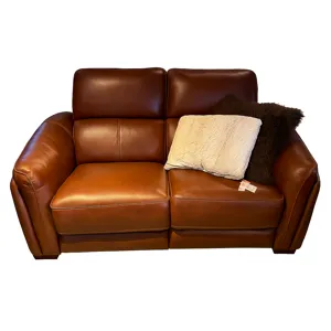 HTL Leather Power Reclining Loveseat 