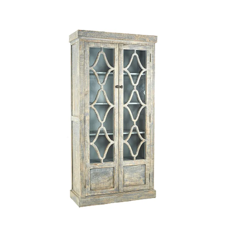 Maribelle Small Cabinet Antique Blue with Blue Interior