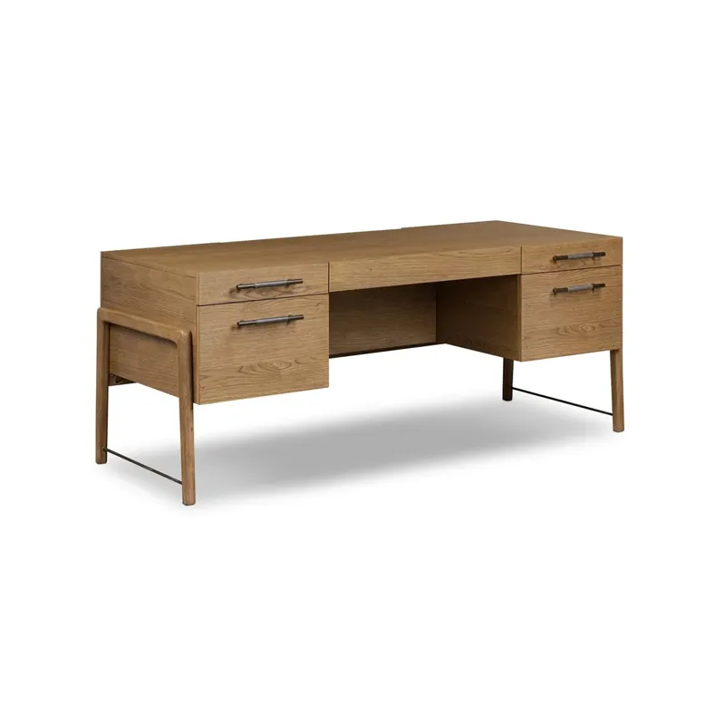 Rosedale Executive Desk - Amber Oak Veneer