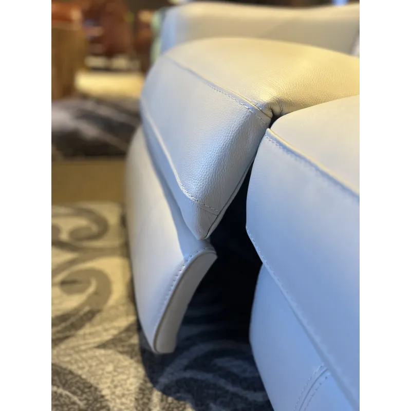 HTL Dual Power Leather Loveseat