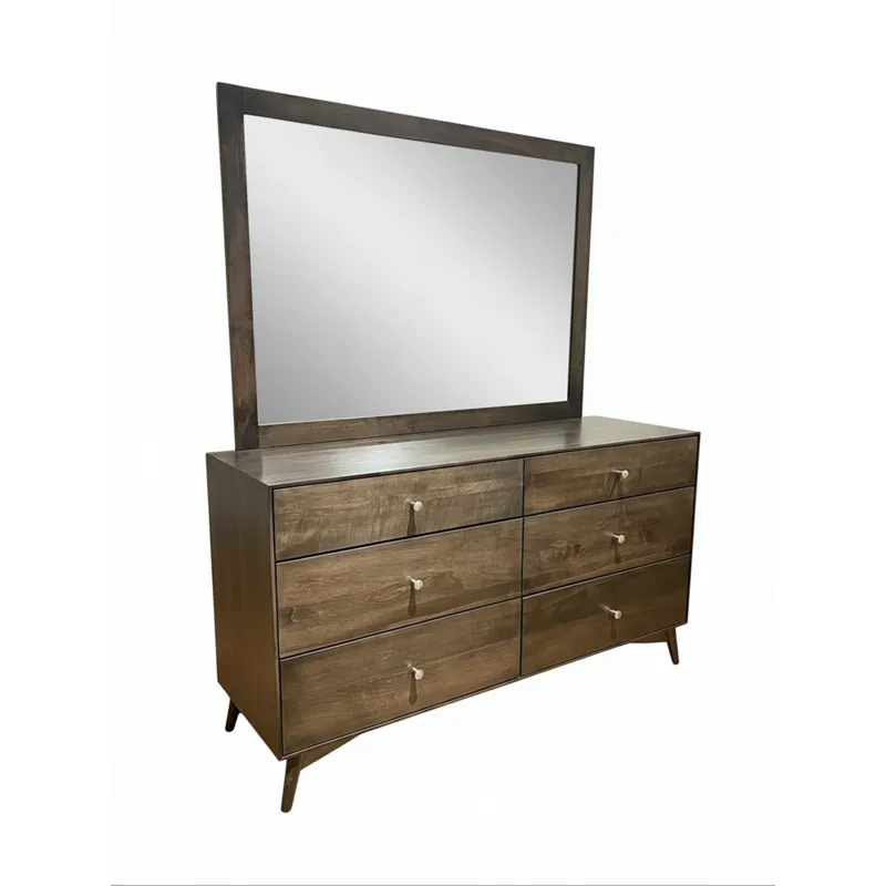 6 Drawer Dresser and Mirror - Solid Maple Amish 