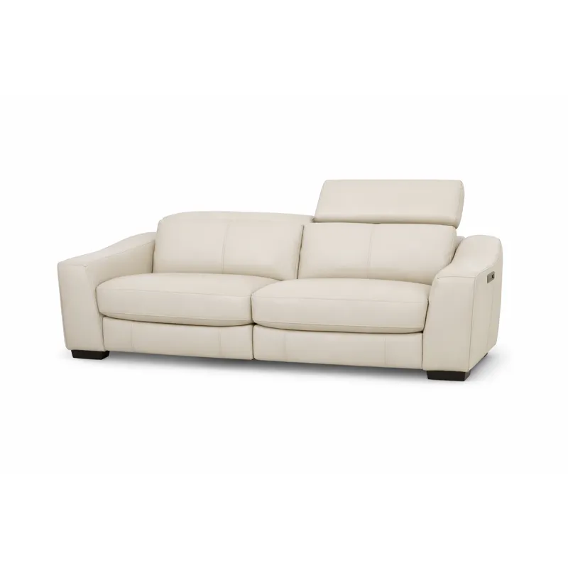 HTL Dual Power Leather Loveseat