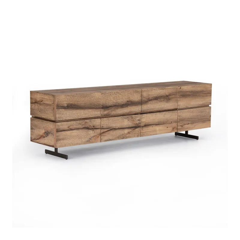 Este Media Console - Rustic Oak Veneer