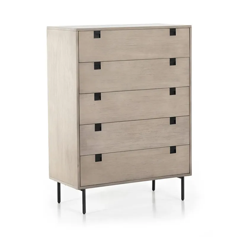 Carly 5 Drawer Dresser - Grey Wash Veneer