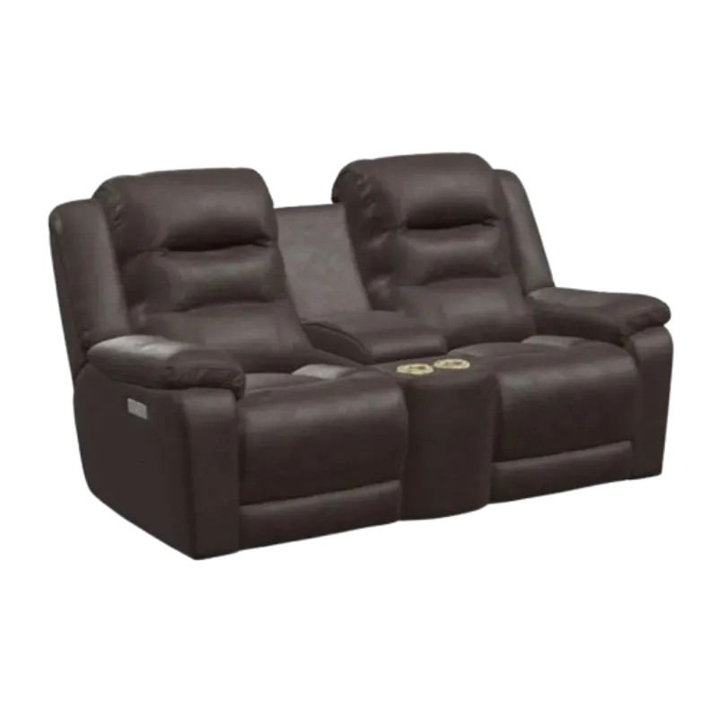 Leighton Console Loveseat Recliner Power w/ Power Headrest &amp; Power Lumbar