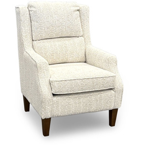 Sulton Fabric Stationary Chair - Dark Walnut