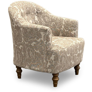 Arden Fabric Stationary Chair - Dark Walnut