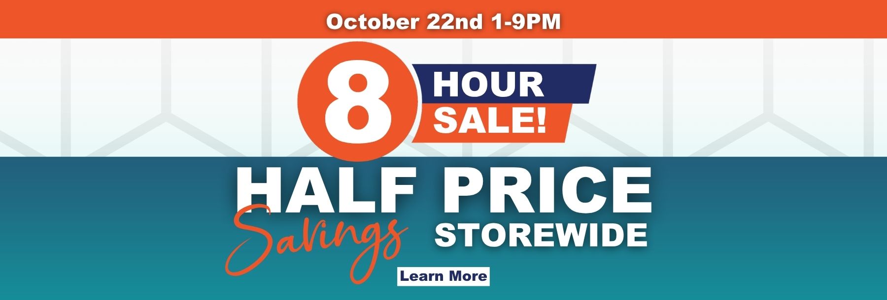 8 Hour Half Price Sale