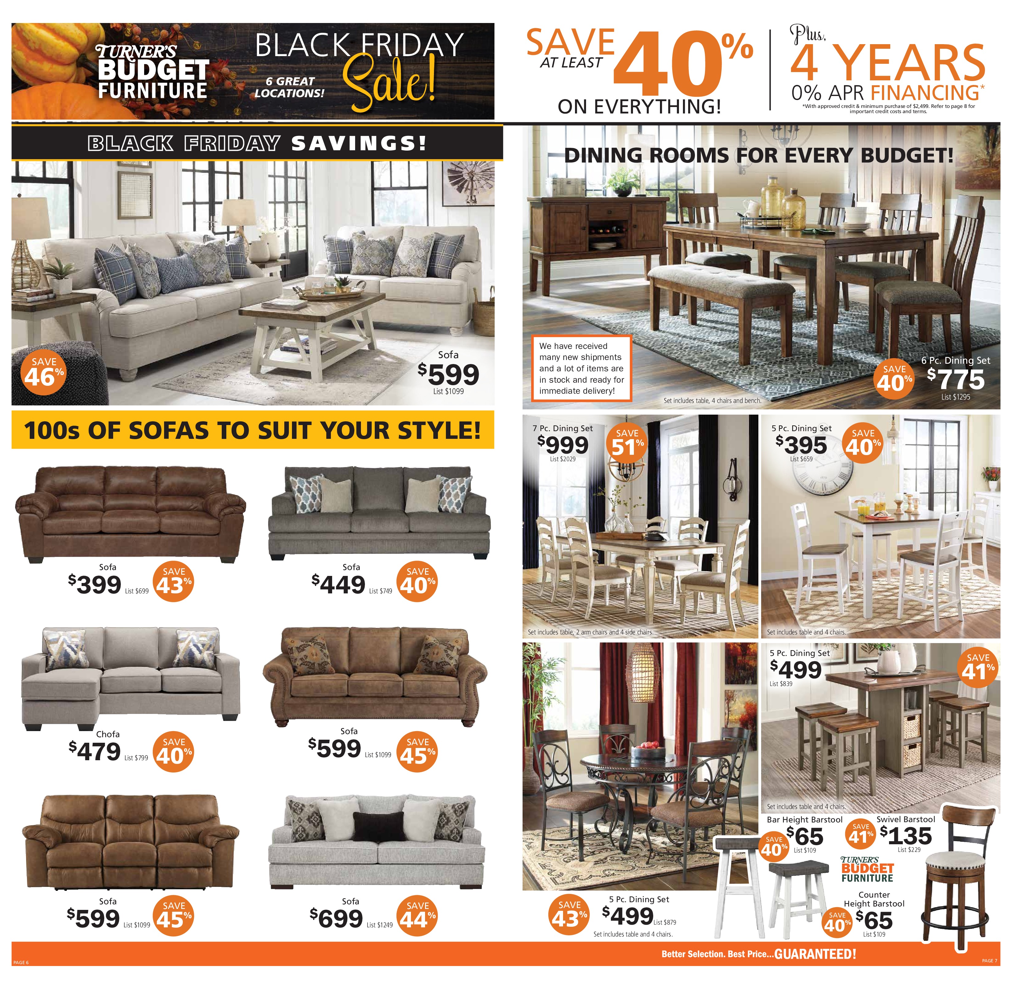 Black Friday Sale Turner's Budget Furniture