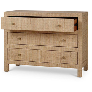 Kagu 3 Drawer Dresser w/ Rattan