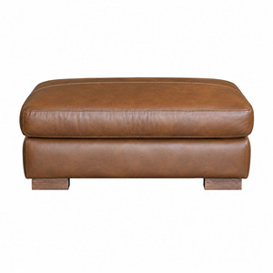 Italian Leather Ottoman