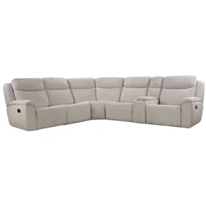 6 Piece Manual Reclining Sectional 