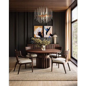 5 PC Dining Set - Dark Walnut