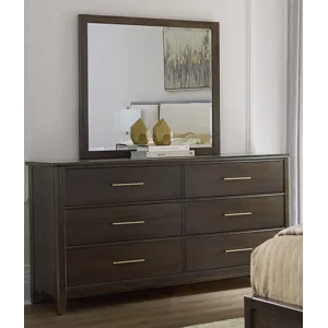 Nordhaven-Nordic Walnut Dresser 6 Drawer